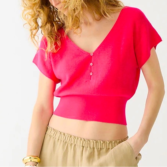 J. Crew Tops - New J crew Featherweight cashmere V-neck T-shirt